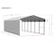 Arrow Storage Products Galvanized Steel Carport, W/ 1-Sided Enclosure, Compact Car Metal Carport Kit, 12'x29'x7', Eggshell CPH122907ECL1 - alternate 4